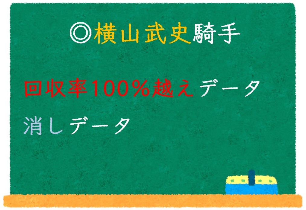 横山武史騎手の回収率100％超えデータ