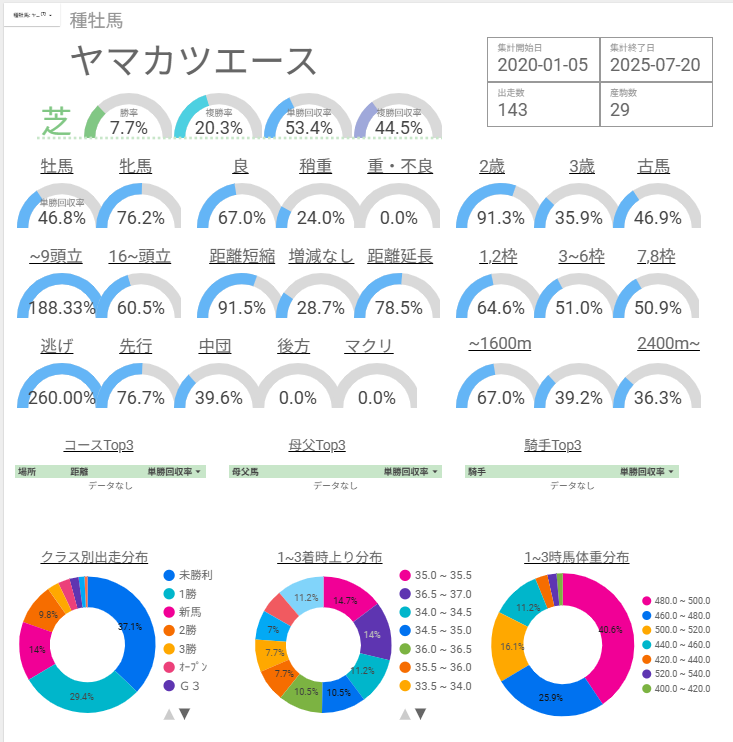 ヤマカツエース産駒 特徴
