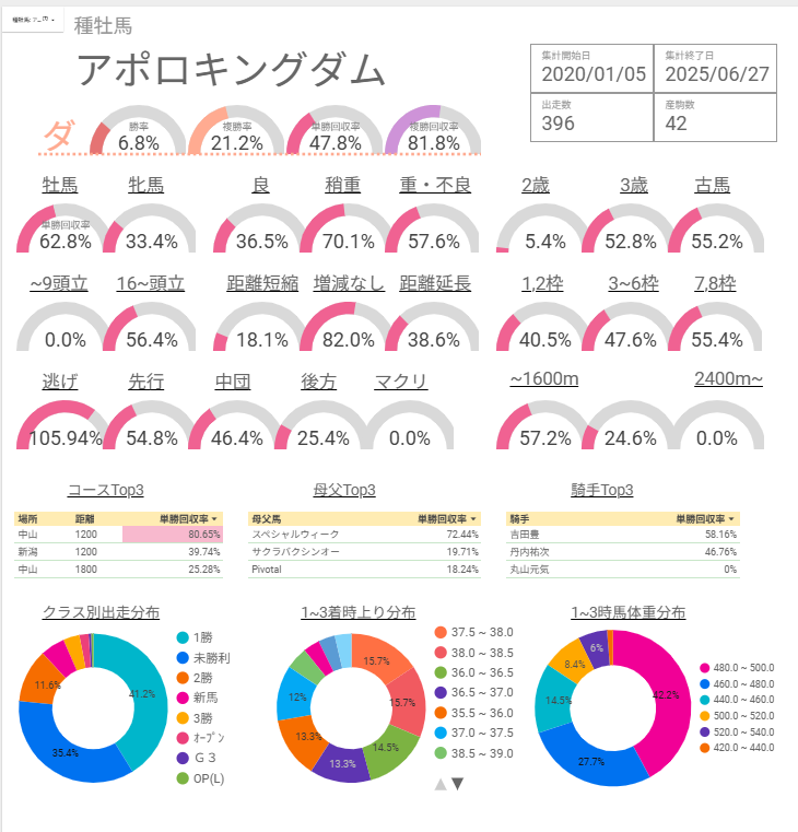 アポロキングダム産駒 特徴